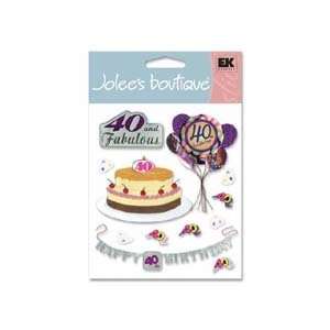  Jolees Boutique Themed Ornate Stickers, 40th Birthday 