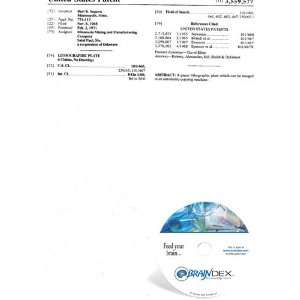  NEW Patent CD for LITHOGRAPHIC PLATE 