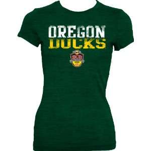  NCAA Womens Oregon Ducks Literality Heather Junior Crew 
