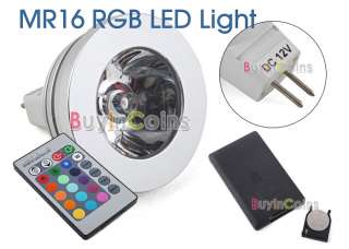 MR16 RGB LED Color Change Lamp Light w/ Remote Control  