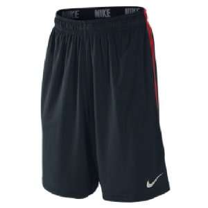  Nike Mens Dri FIT Fly Training Shorts Black/Red Stripe 