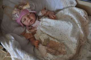 Short Bread Cookie~French Lace Dress & Hat 4 Reborn Baby Doll  