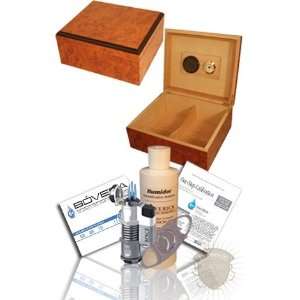 The Professional Light Burl 50 Cigar Count Humidor Package  