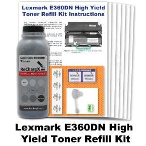  Lexmark E360DN High Yield Toner Refill Kit Office 