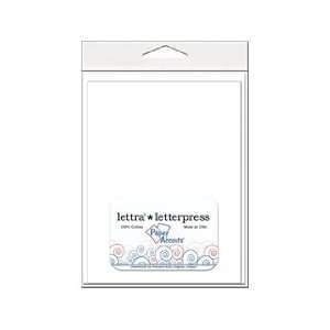  Paper Accents Letterpress Lettra Card & Envelope Flat 5x 7 