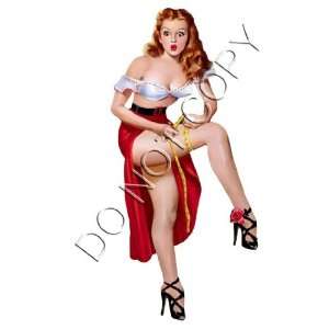  Sexy Vintage 50s Leggy Pinup Girl decal s81 Musical 