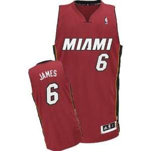 NBA Jerseys   Miami Heat 6 James, LeBron Authentic RED Jersey Size 50 