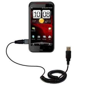  Coiled USB Cable for the HTC Rezound with Power Hot Sync 