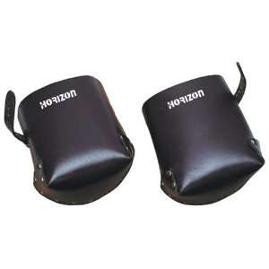  Knee Pads Top Grain Leather, with Thick Cotton Padding 
