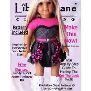    18 Inch Doll Clothes Get The Look Dress Pattern Toys & Games