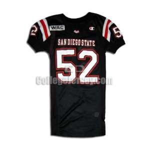  Black No. 52 Team Issued San Diego State Champion Football 