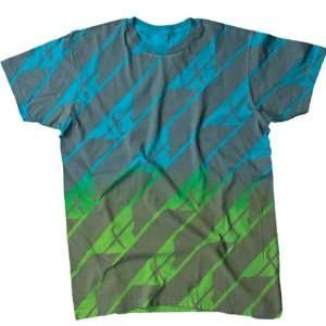  Fly Racing Spring T Shirt   Small/Grey/Teal Automotive
