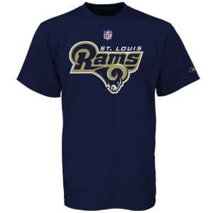  Reebok St. Louis Rams Youth Navy Blue Team Marks T shirt 