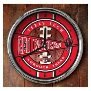  Texas Tech Red Raiders Chrome Wall Clock Sports 