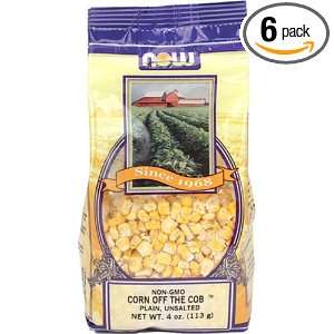 NOW Foods Corn Off The Cob, Unsalted, 4 Ounce Bags (Pack of 6)  