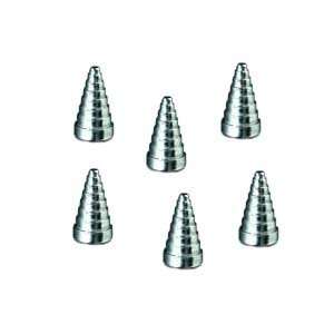  Surgical Steel Replacement Ribbed Cones for Barbells   14G 