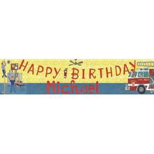  Firehouse Canvas Birthday Banner