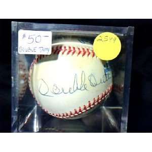  Double Duty Tad Radcliffe Autographed Baseball? Sports 