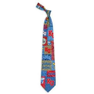  Kansas Jayhawks Collage Silk Tie