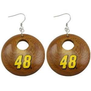  Dayna Pro Jimmie Johnson Round Wooden Earrings