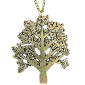  Tree Necklace Perched Birds Pendant Inspirational Words 