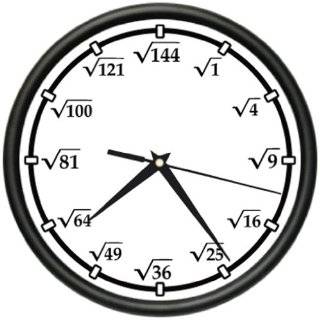 SQUARE ROOT Wall Clock math teacher calculator new gift
