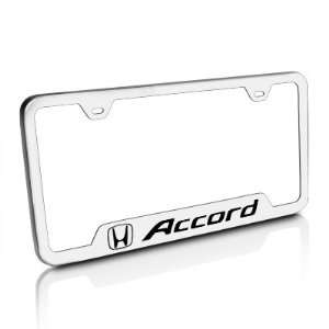  Honda Accord Brushed Steel License Plate Frame, Official 