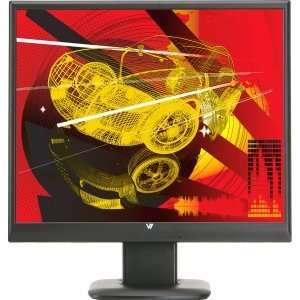  V7 19 LCD monitor with integrated speakers, VGA and DVI 