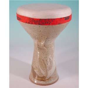   Ceramic Goatskin, Lizard Design Natural Goat Skin Musical Instruments