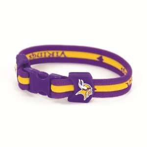  Minnesota Vikings NFL 8.5 Titanium Sports Bracelet 