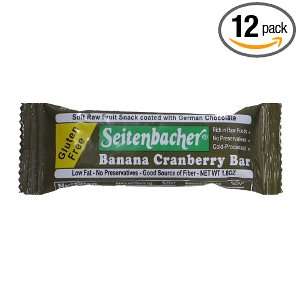 Seitenbacher Gluten Free Banana Cranberry Bar, 1.8 Ounce Bars (Pack of 