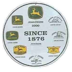   Circular Since 1876 Logo History Tin Sign JD CS60023