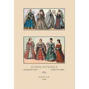  By Buyenlarge Feminine Dress of the French and Italian Aristocracy 