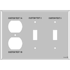  Engraved Switchplate with Light Switch Labels 1 Duplex 2 