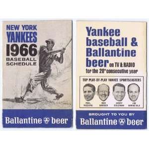 com 1966 New York Yankees 1966 Official Schedule   Sports Memorabilia 
