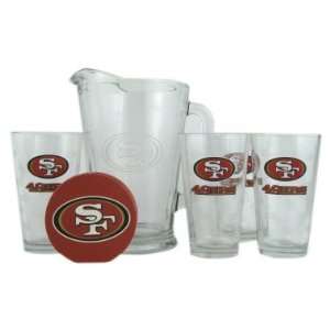 San Francisco 49ers Pint Glasses and Beer Pitcher Set  San Francisco 