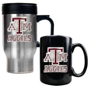  Texas A&M Aggies NCAA Stainless Travel Mug And Ceramic Mug 