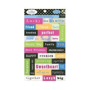 All Occasion Stickers 4.5X7 Sheets 2/Pkg Words With Glitter Accents