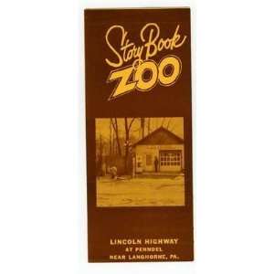  Story Book Zoo Brochure Penndel Pennsylvania 1950s Near 