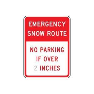  EMERGENCY SNOW ROUTE 24 X 18 Sign High Intensity 