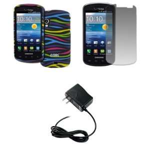   Multi Color Zebra Stripes) + Screen Protector + Home Wall Charger