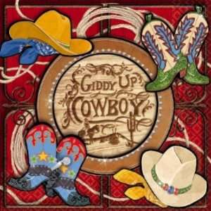Cowboy Western Lunch Napkins Case Pack 3 