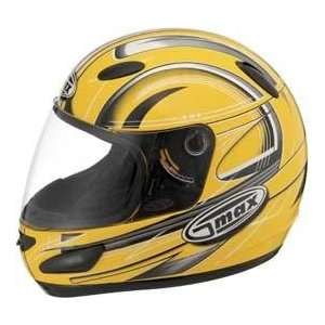 Max GM39Y Helmet, Yellow/Black/White, Size Segment Youth, Size Sm 