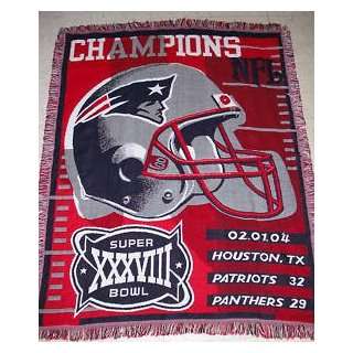  2004 Super Bowl 38 Patriots/Panthers Blanket/Comforter 