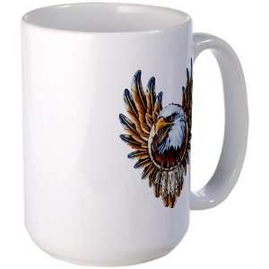  Large Mug Coffee Drink Cup Bald Eagle with Feathers 