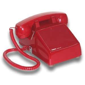   Phone Red Wall Desk Telephone Built In Tone Pulse Dialer by Viking