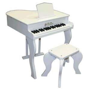  Schoenhut Childs Piano 30 Key Fancy Baby Grand White 