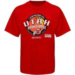  NCAA Utah Utes Red Hoop It Up T shirt