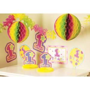  Lets Party By Amscan Pastel First Birthday Decorating Set 
