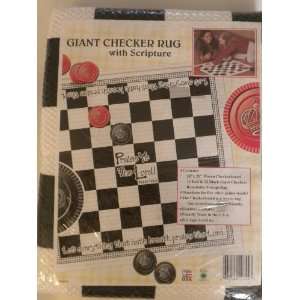  Giant Checker Rug with Scripture Toys & Games